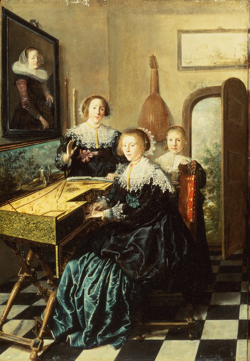 Kolme naista neitsytjuhlassa tekijältä Jan Miense Molenaer