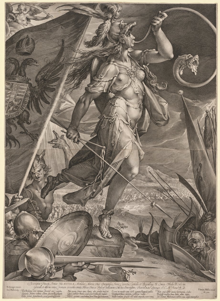 Bellona johti keisarin armeijoita turkkilaisia vastaan, 1600. tekijältä Jan Muller