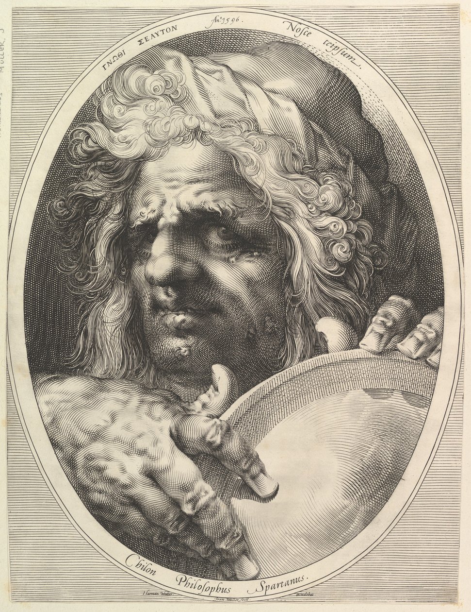 Chilon, lainsäätäjä ja Spartan filosofi, n. 1615. tekijältä Jan Muller