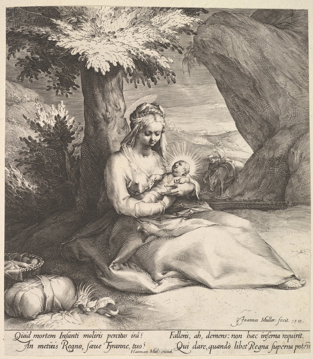 Lepää lennolla Egyptiin, n. 1613. tekijältä Jan Muller