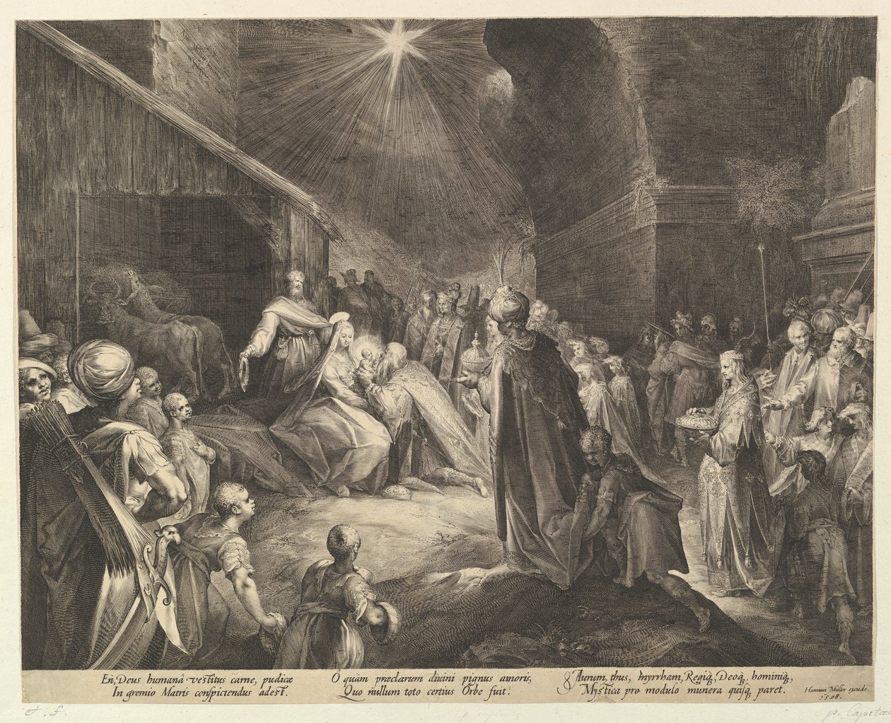 The Adoration of the Magi, n. 1625. tekijältä Jan Muller