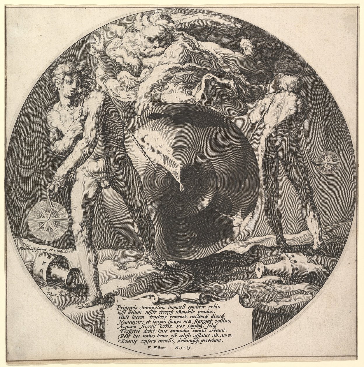 Otsikko: Creation of the World, n. 1592. tekijältä Jan Muller