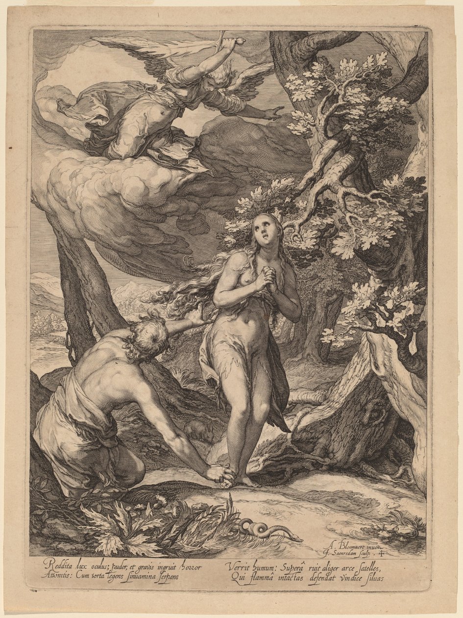 Karkotus Eedenistä tekijältä Jan Pietersz Saenredam after Abraham Bloemaert