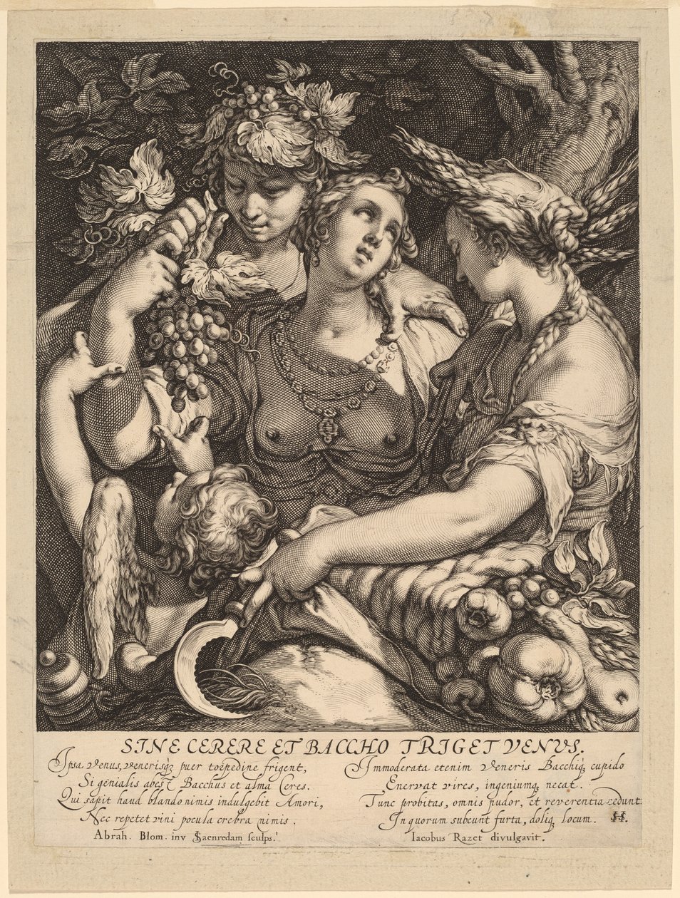 Venus jäätyy ilman Ceresta ja Bacchusta tekijältä Jan Pietersz Saenredam, after Abraham Bloemaert