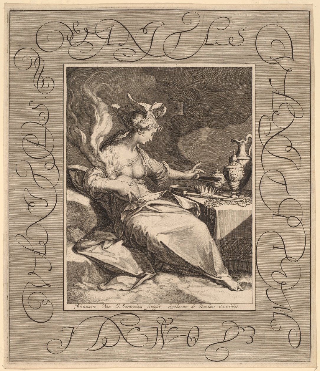 Turhuuksien turhuus, kaikki on turhamaisuutta tekijältä Jan Pietersz Saenredam, after Abraham Bloemaert