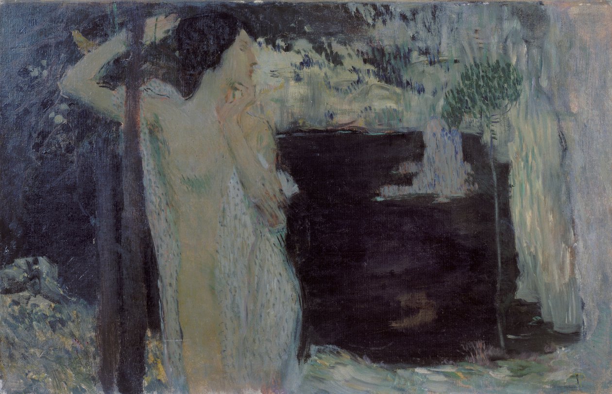 Nainen Black Lakessa, 1904 tekijältä Jan Preisler