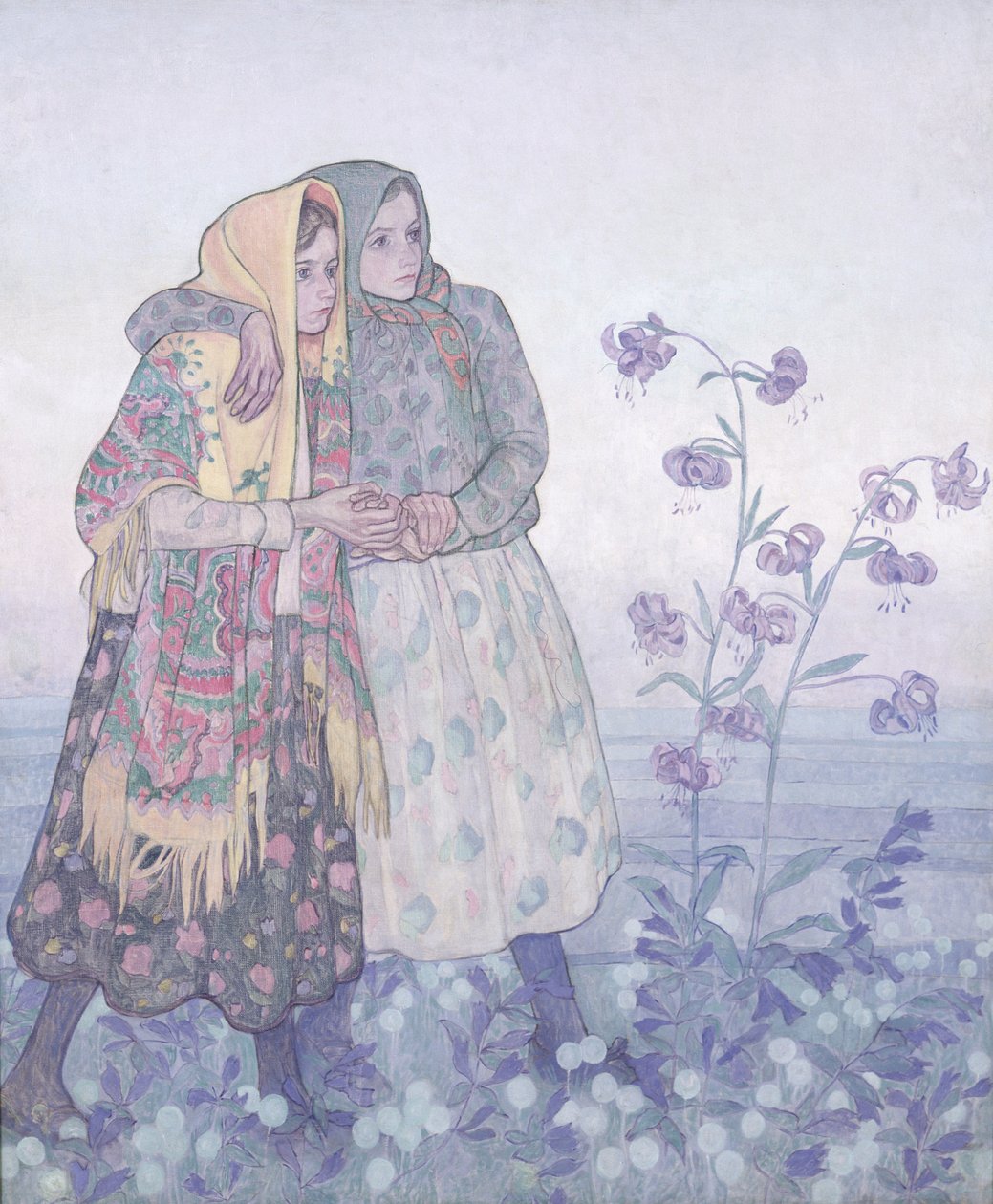 Puolan ylämaan naisten kulkue, n. 1910 (tempera kankaalle) tekijältä Jan Rembowski
