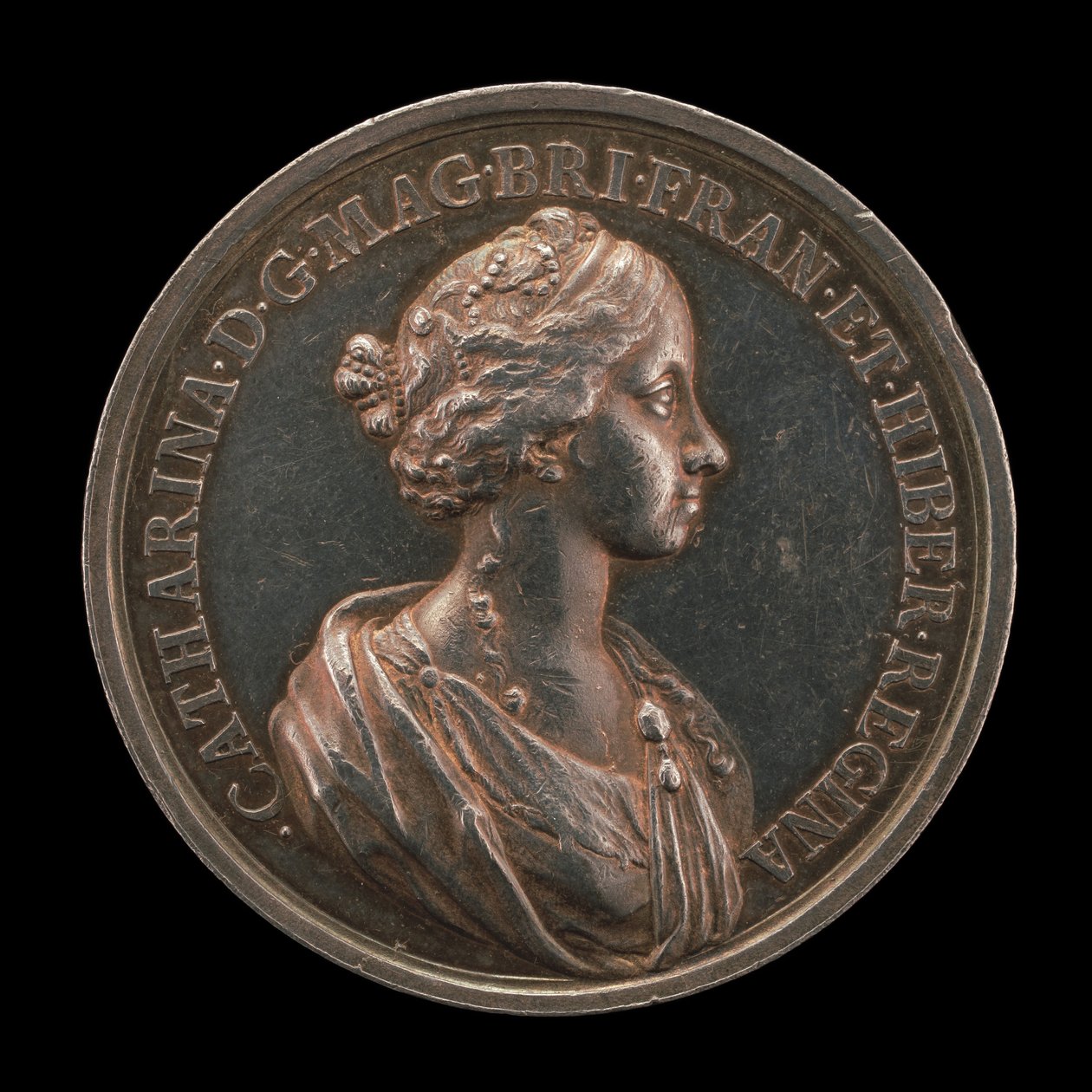 Katariina Braganzasta, 1638-1705, Englannin kuninkaan Charles II:n vaimo, 1662 [käänteinen], 1662. tekijältä Jan Roettiers