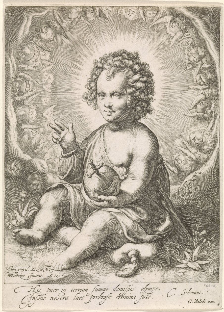 Ennen Christuskind als Salvatorea tekijältä Jan Saenredam (attributed to)