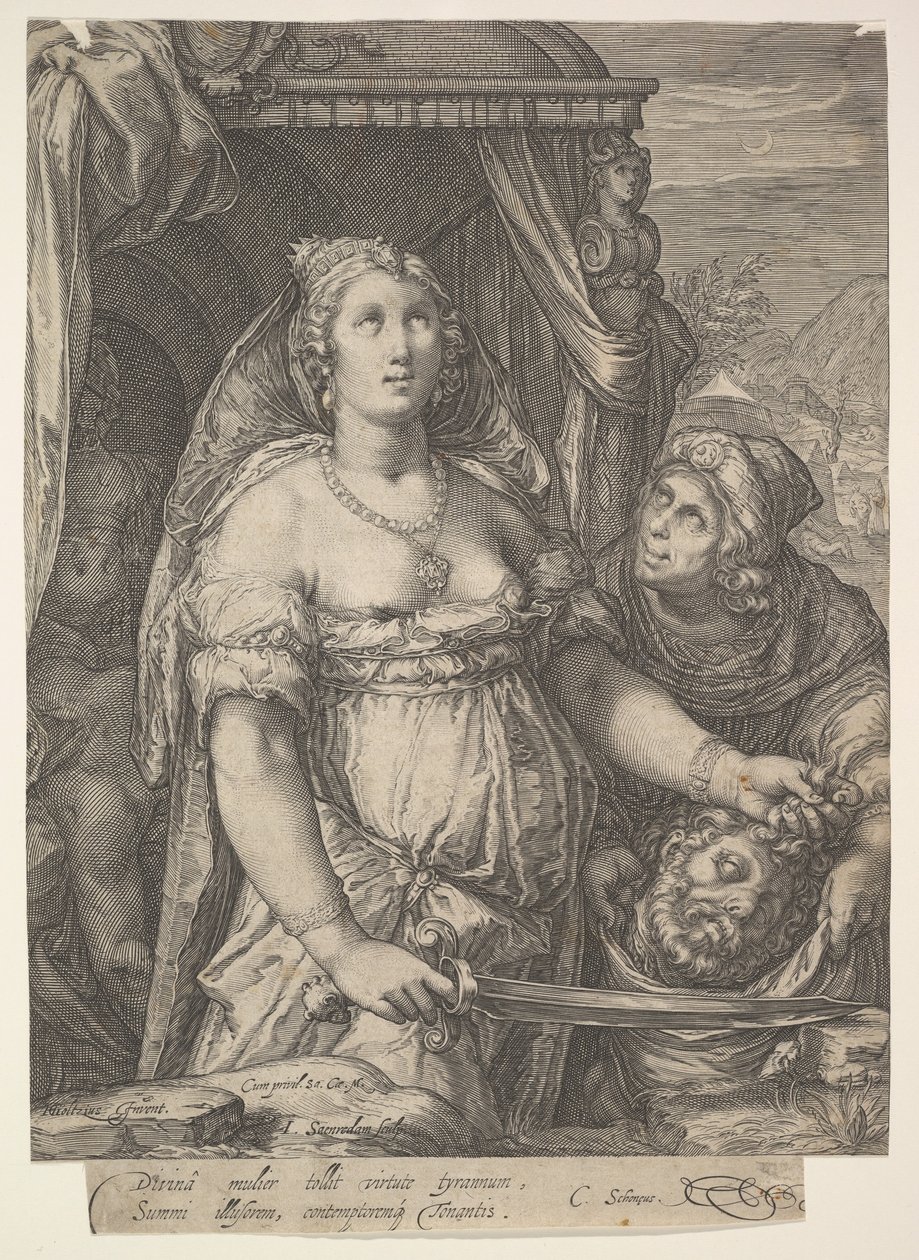 Judith ja Holofernesin pää, 15751607. tekijältä Jan Saenredam