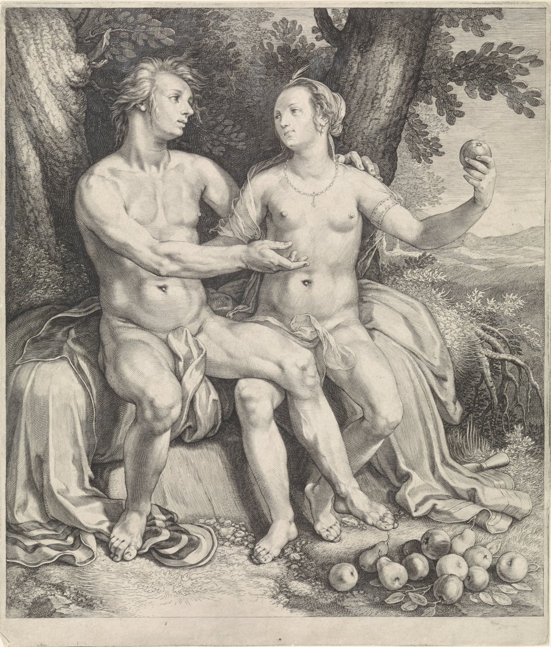 Vertumnus en Pomona tekijältä Jan Saenredam