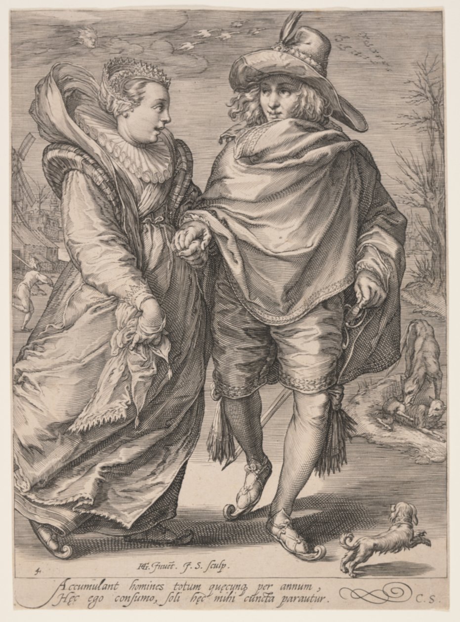 Winter (Young Couple Skating), elokuvasta Neljä vuodenaikaa (The Four Seasons) tekijältä Jan Saenredam