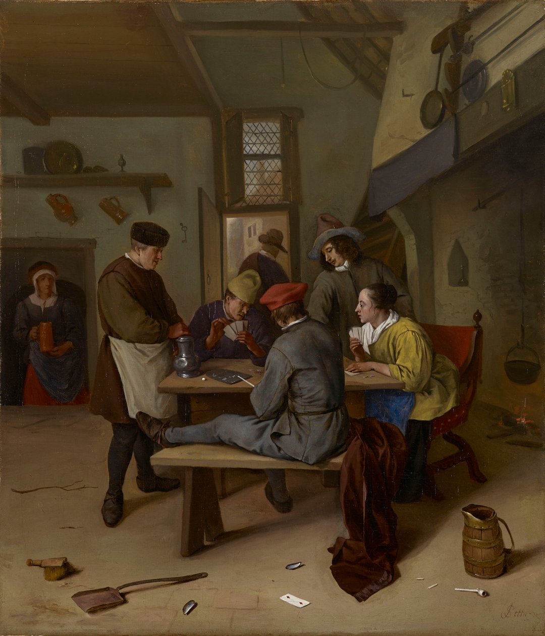 Kortinpelaajat tavernassa tekijältä Jan Steen