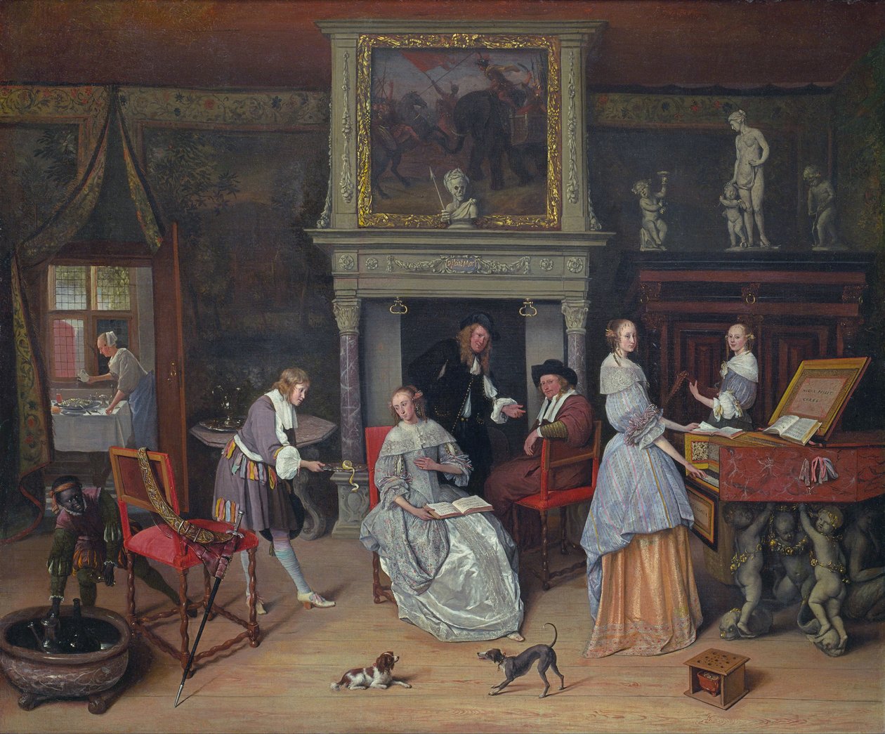 Fantasia sisustus Jan Steenin ja Gerrit Schoutenin perheen kanssa tekijältä Jan Steen