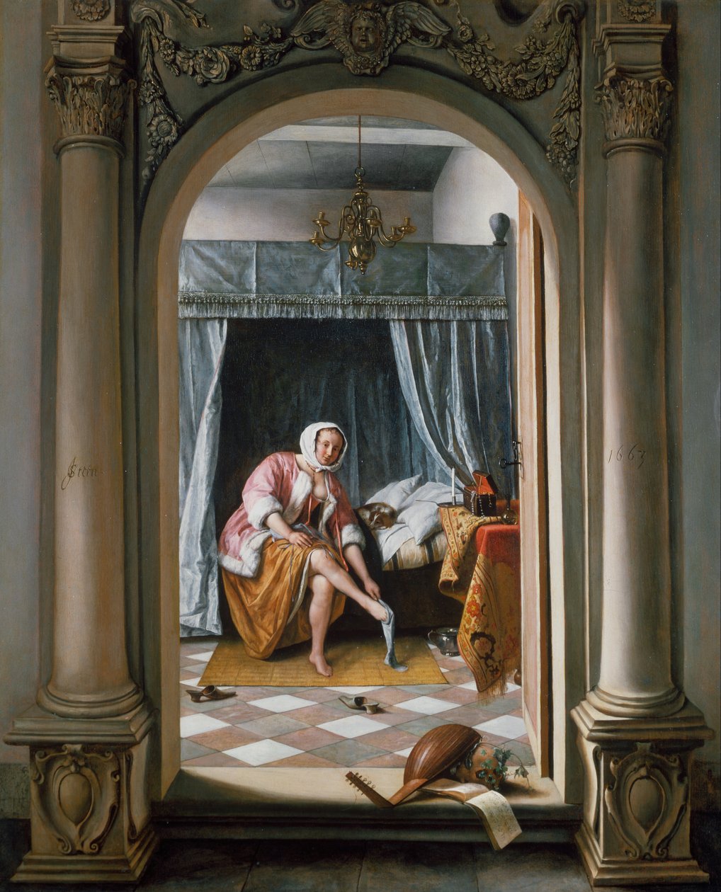 Nainen hänen vessassaan tekijältä Jan Steen