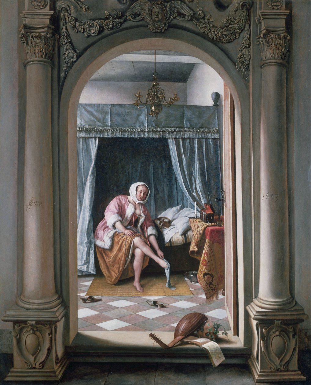 Nainen hänen vessassaan tekijältä Jan Steen