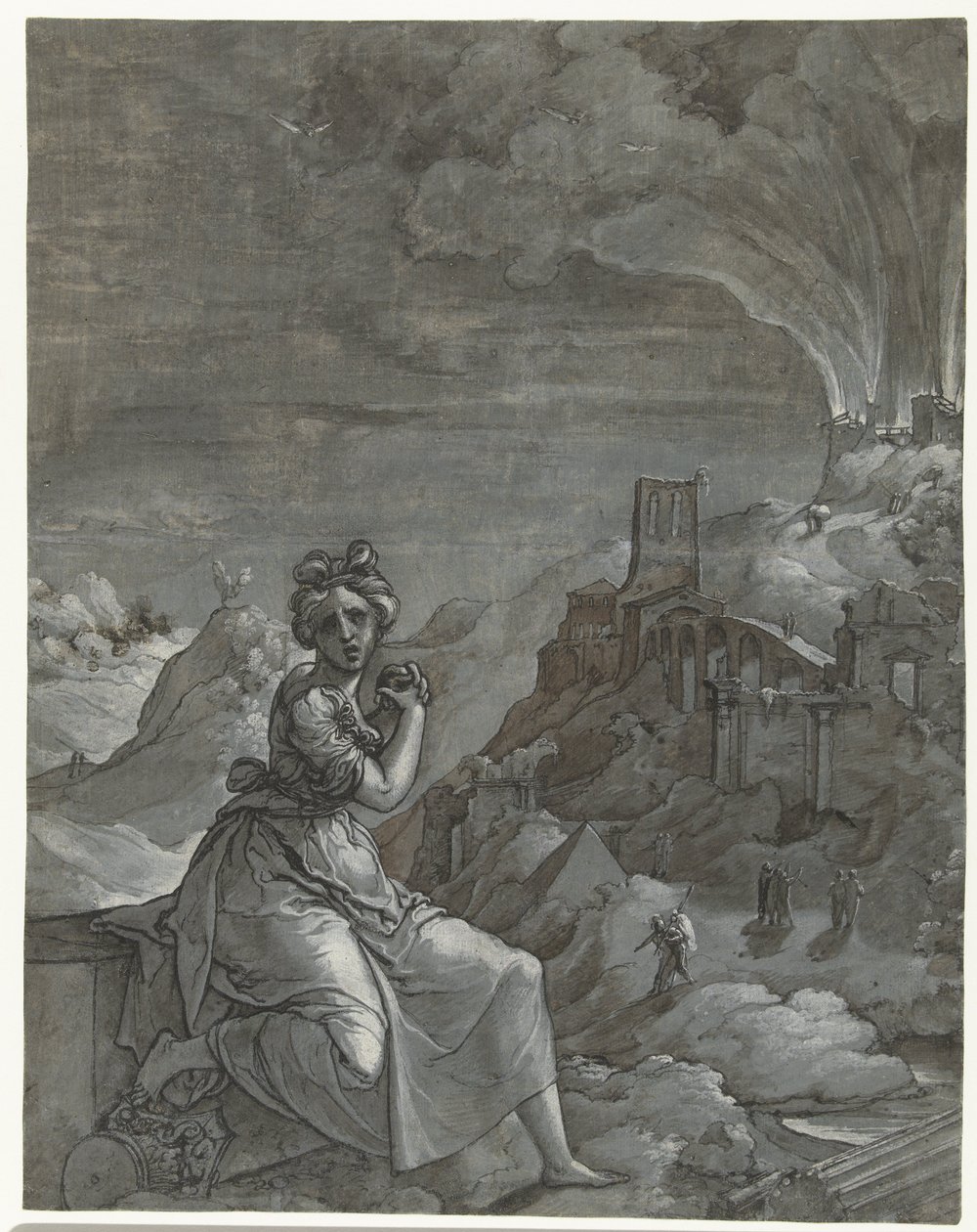 Cassandra suree Troijan tuhoa 1550-55 tekijältä Jan Swart Van Groningen