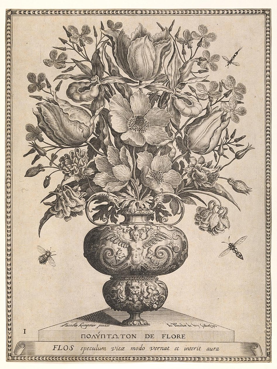 Kimppu kukkia maljakossa tekijältä Jan Theodor de Bry