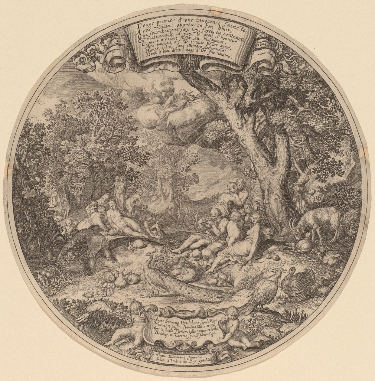Kultainen ikä tekijältä Jan Theodor de Bry after Abraham Bloemaert after Nicolaes