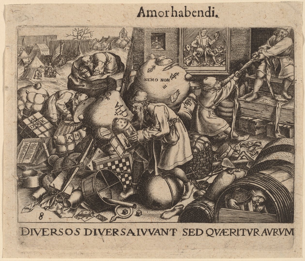 Jokamies tekijältä Jan Theodor de Bry after Pieter Bruegel the Elder