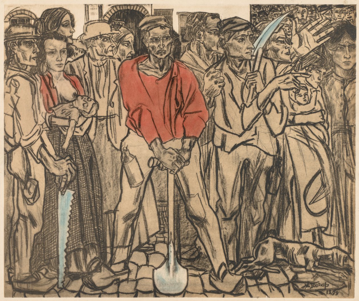 Työntekijöiden ryhmä tekijältä Jan Theodore Toorop