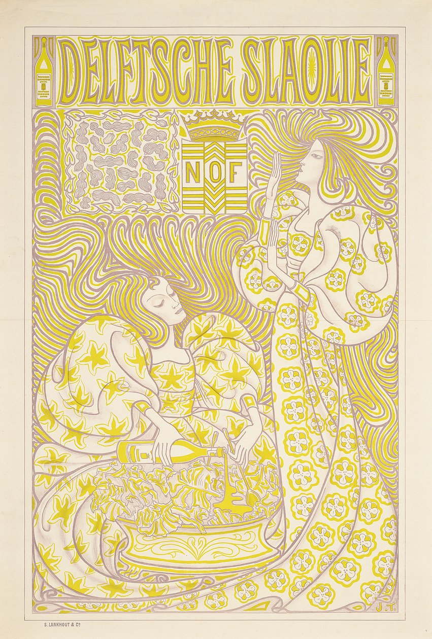 Delft Salad Oil -mainosjuliste, 1894 tekijältä Jan Toorop