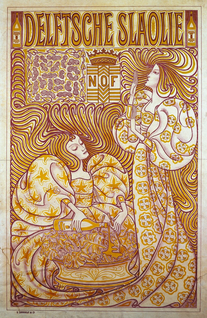 Delftsche Salaattiöljy, Salaatinkastikkeen mainosjuliste tekijältä Jan Toorop