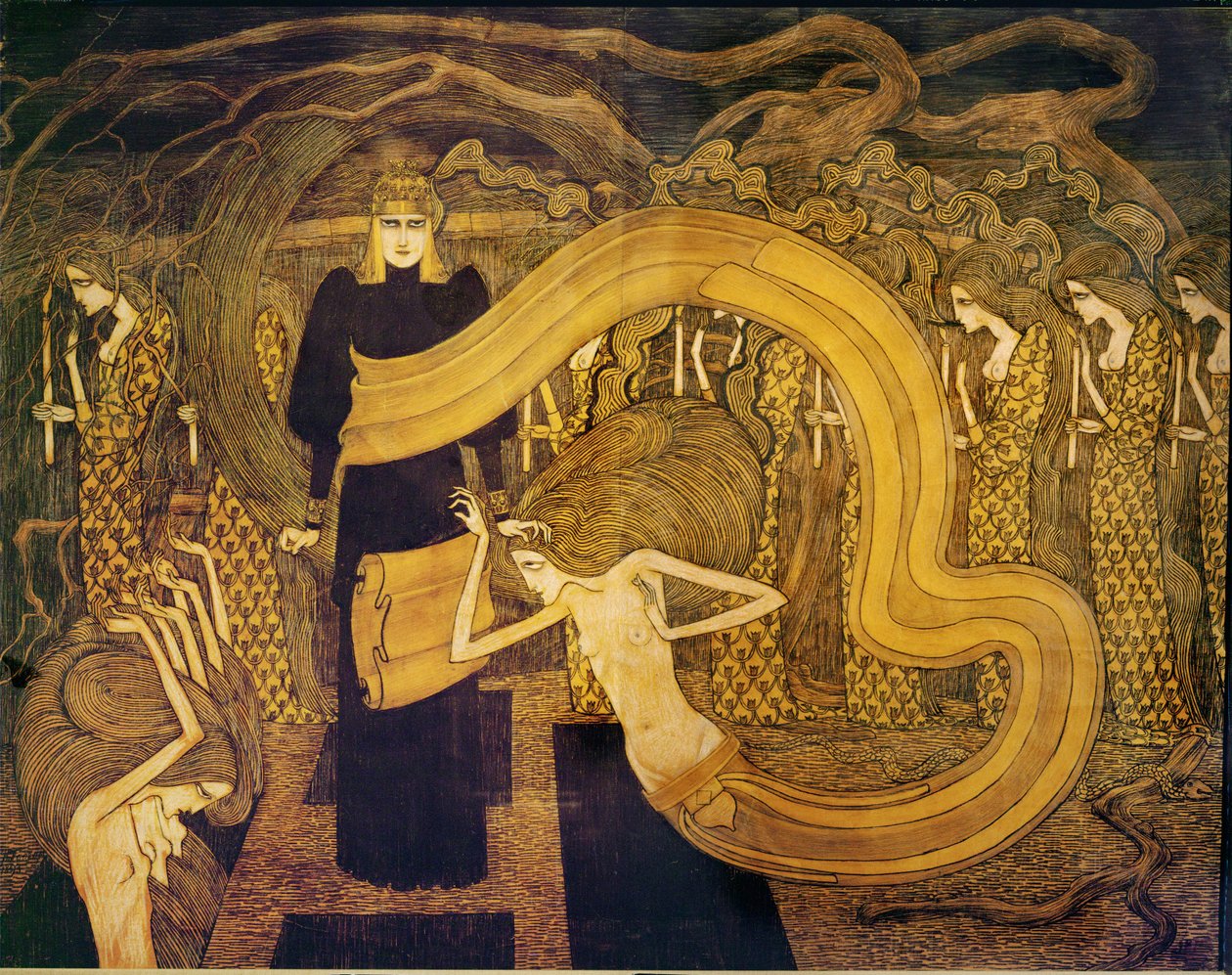 Fatalite. Akvarelli tekijältä Jan Theodore Toorop