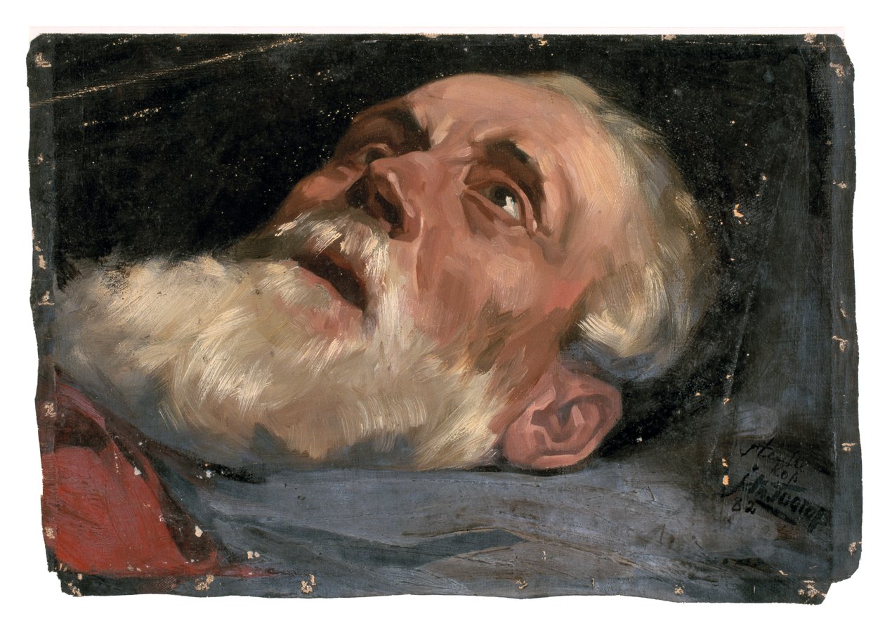 Vanhan miehen pää (tutkimus) 1882 (öljy kankaalle) tekijältä Jan Toorop