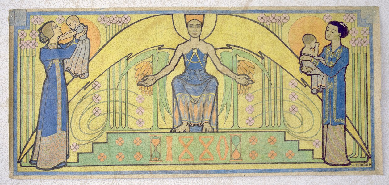 Huonekalut ja erilaiset esineet 1100- ja 1300-luvuilta tekijältä Jan Toorop