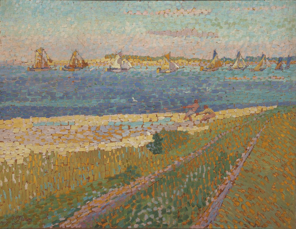 Schelde lähellä Veerea, 1907 tekijältä Jan Toorop