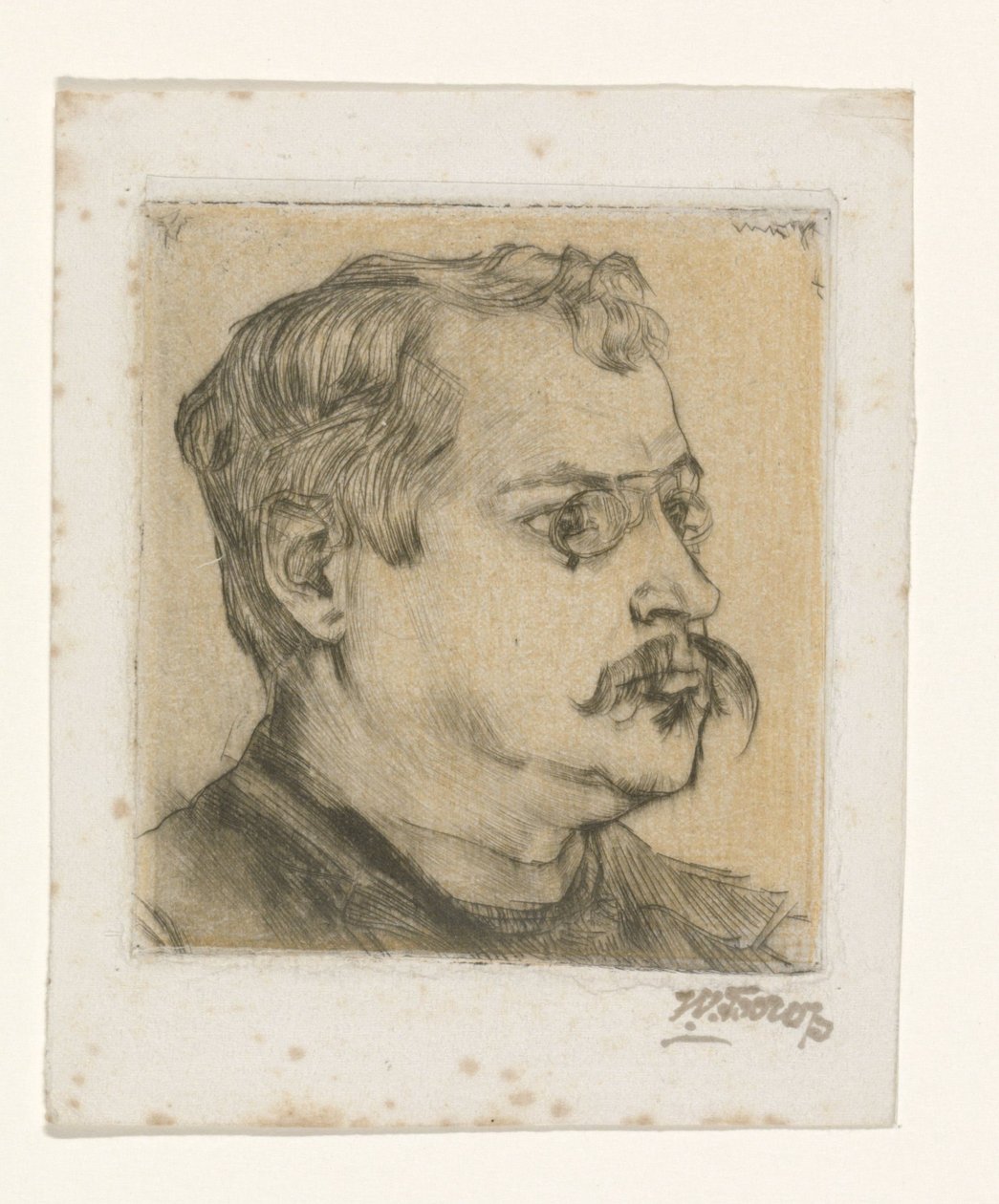 Hugo Vogelin muotokuva tekijältä Jan Toorop (signed by artist)