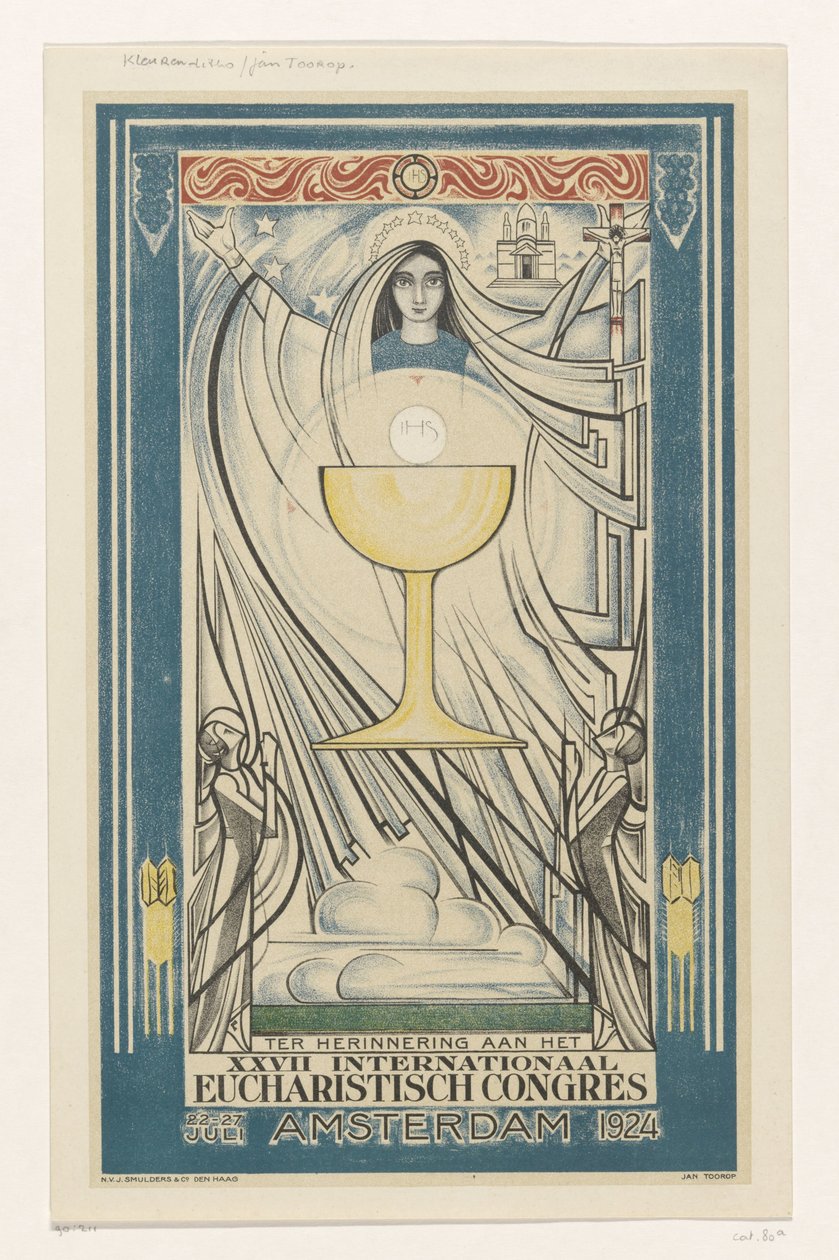 Kansainvälisen eukaristisen kongressin juliste, 1924 (sarjan nimi) tekijältä Jan Toorop