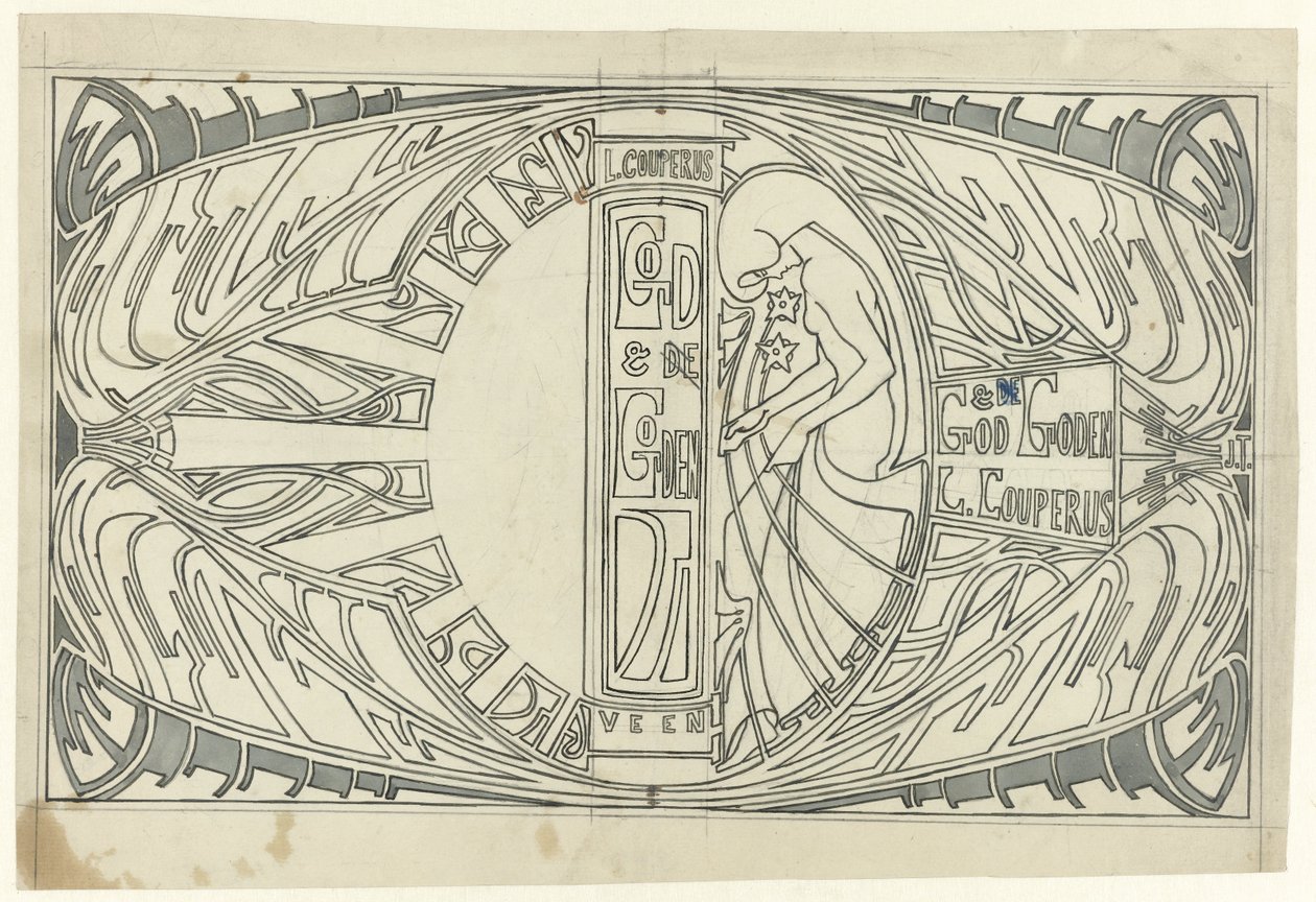 Bändin suunnittelu: Louis Couperus, God and Gods, 1903 tekijältä Jan Toorop