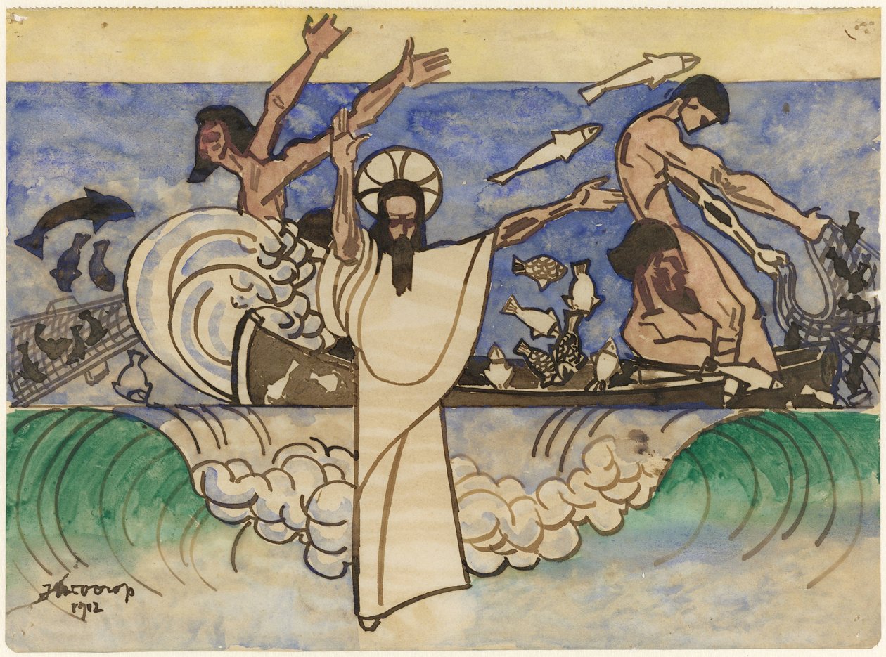 Ihmeellinen kalasaalis tekijältä Jan Toorop