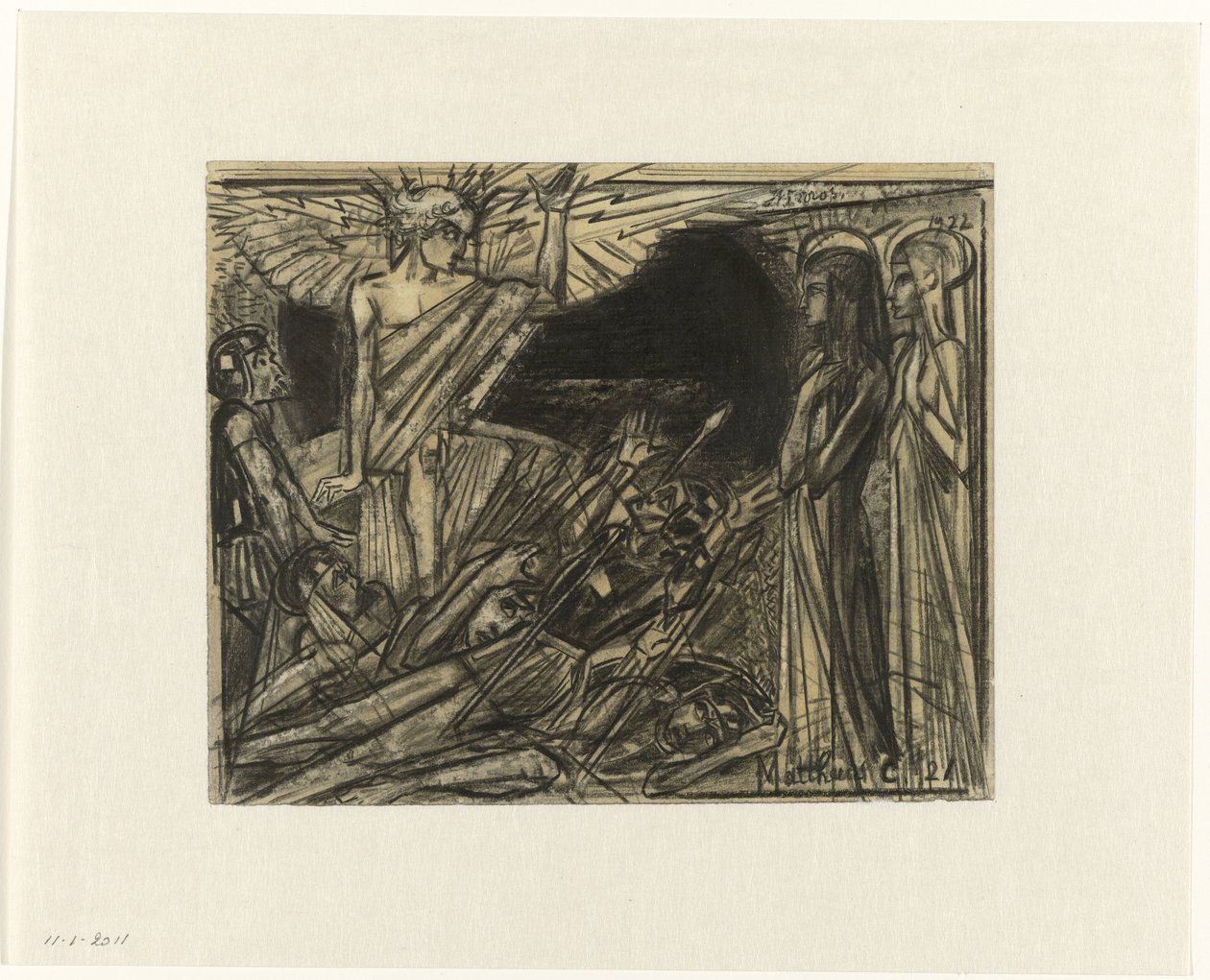 Maria haudalla enkelin puhuttelemana tekijältä Jan Toorop