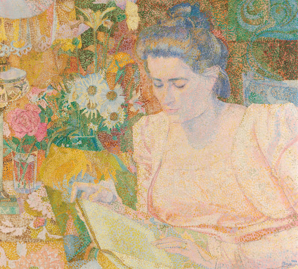 Rouva Marie Jeannette de Langen muotokuva Marie Jeanette de Langen muotokuva tekijältä Jan Toorop