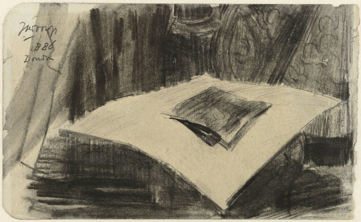 Tulostus makaa tummalla taustalla tekijältä Jan Toorop