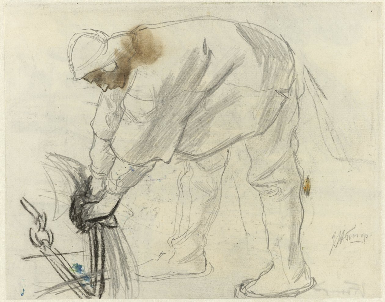 Tutkimus merimiehestä ankkurilla tekijältä Jan Toorop