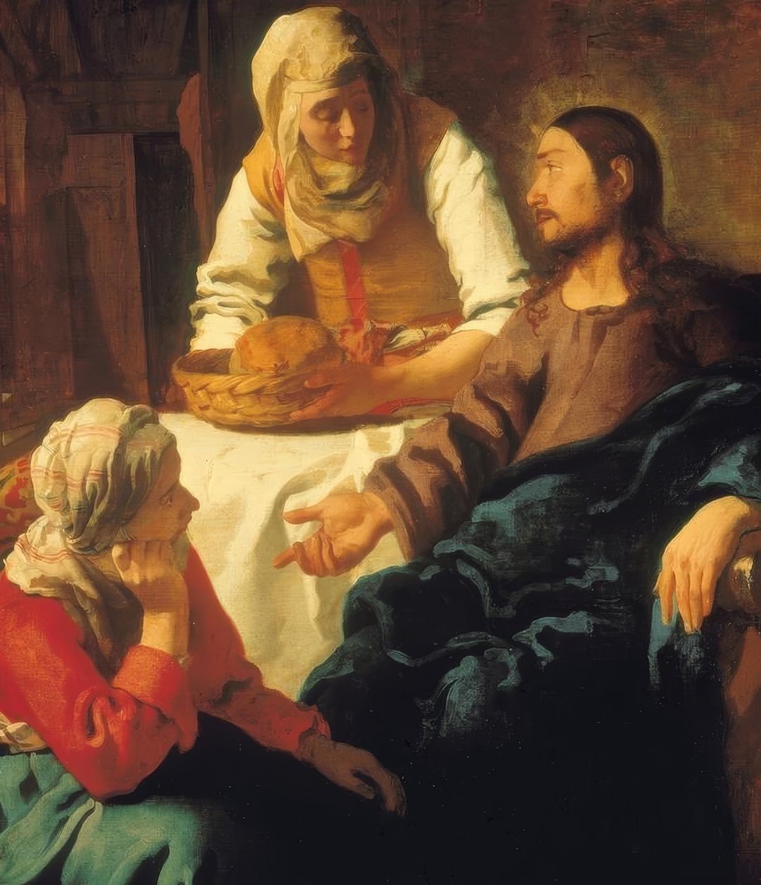 Kristus Marian ja Martan kanssa tekijältä Jan Vermeer van Delft