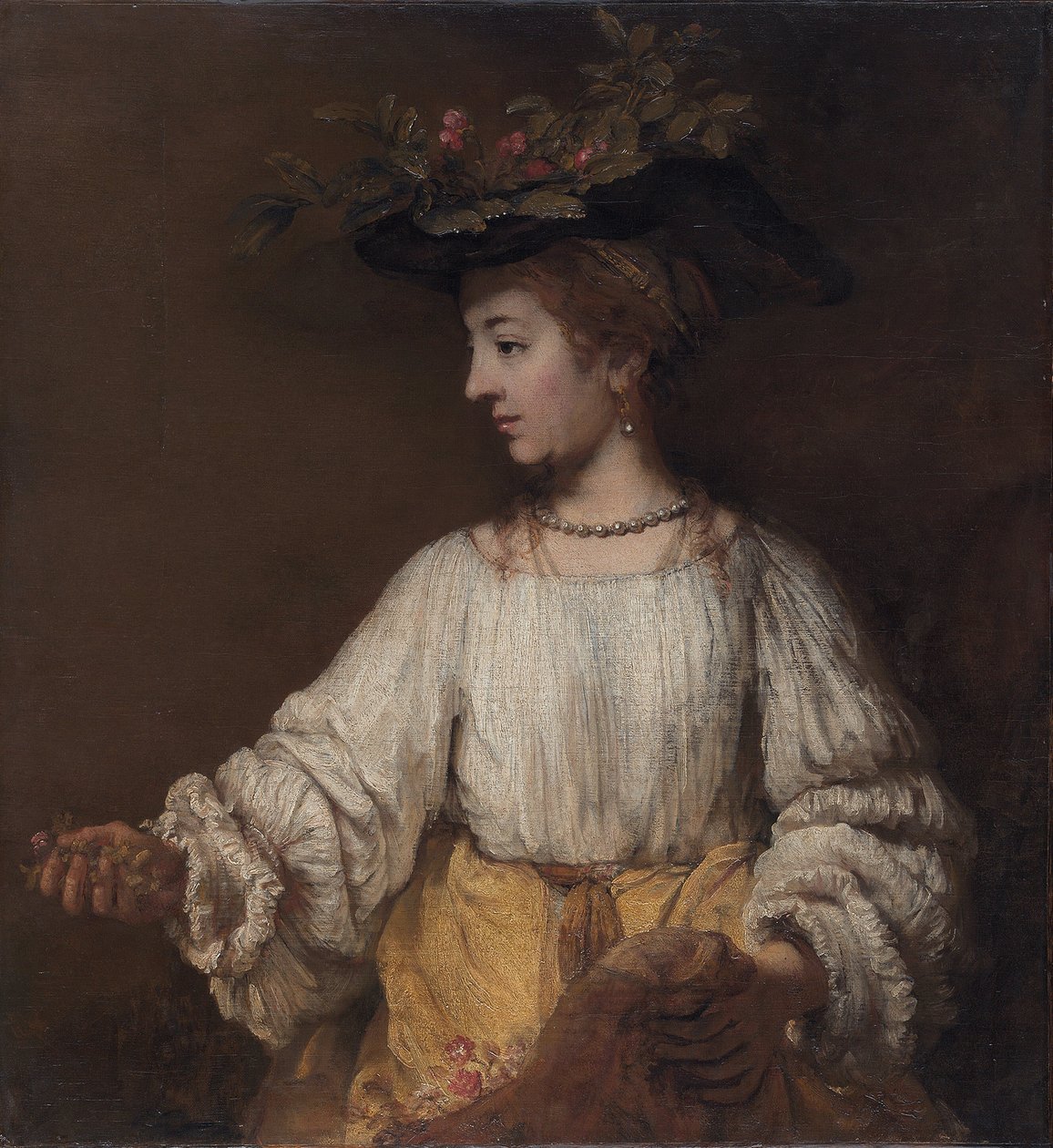 Flora - Rembrandt van Rijnin maalaus tekijältä Johannes Vermeer
