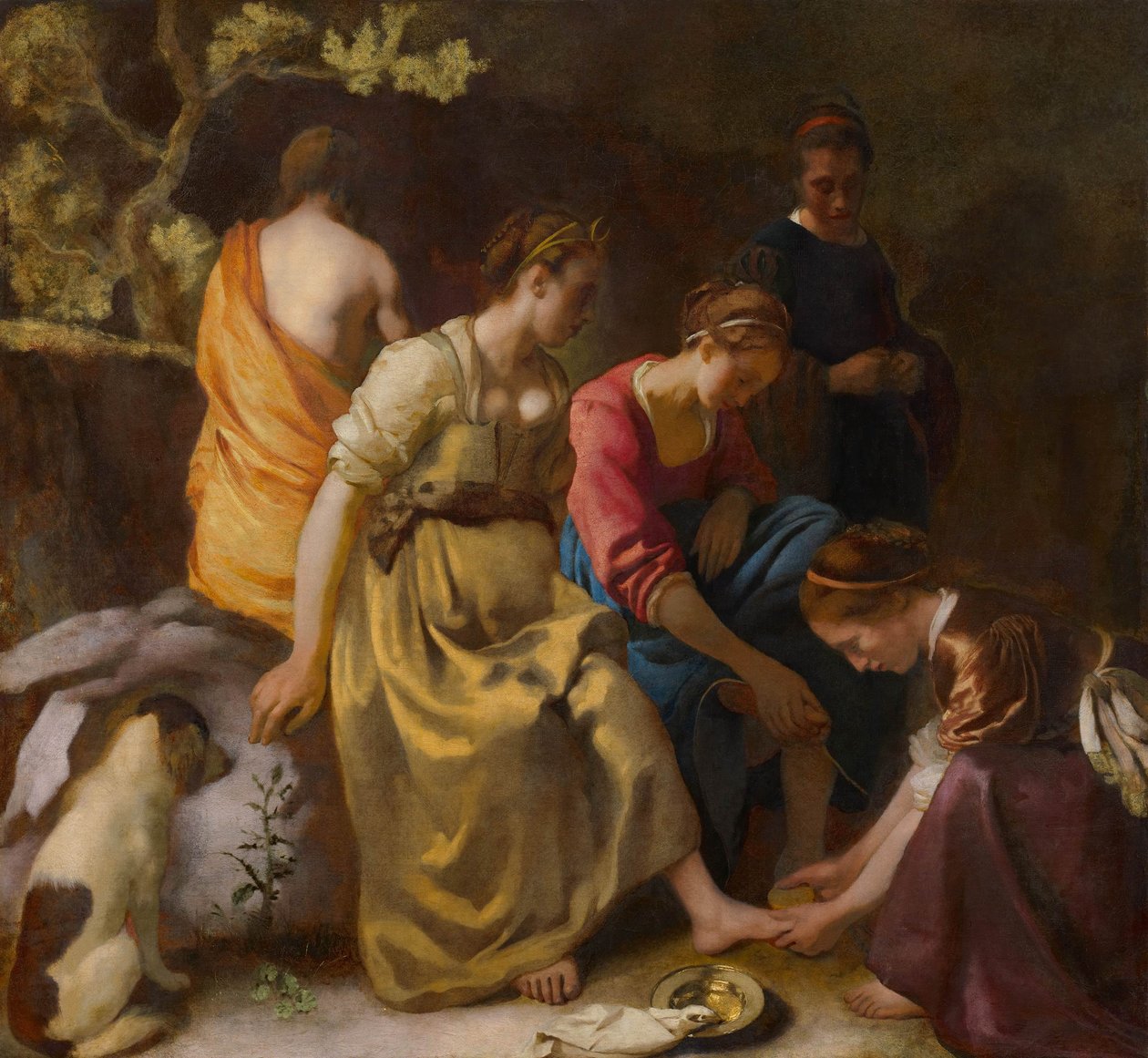 Diana ja hänen seuralaisensa, noin 1654 tekijältä Jan Vermeer van Delft