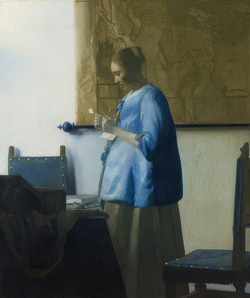 Kirjeen lukija. Noin 1663 tekijältä Jan Vermeer van Delft