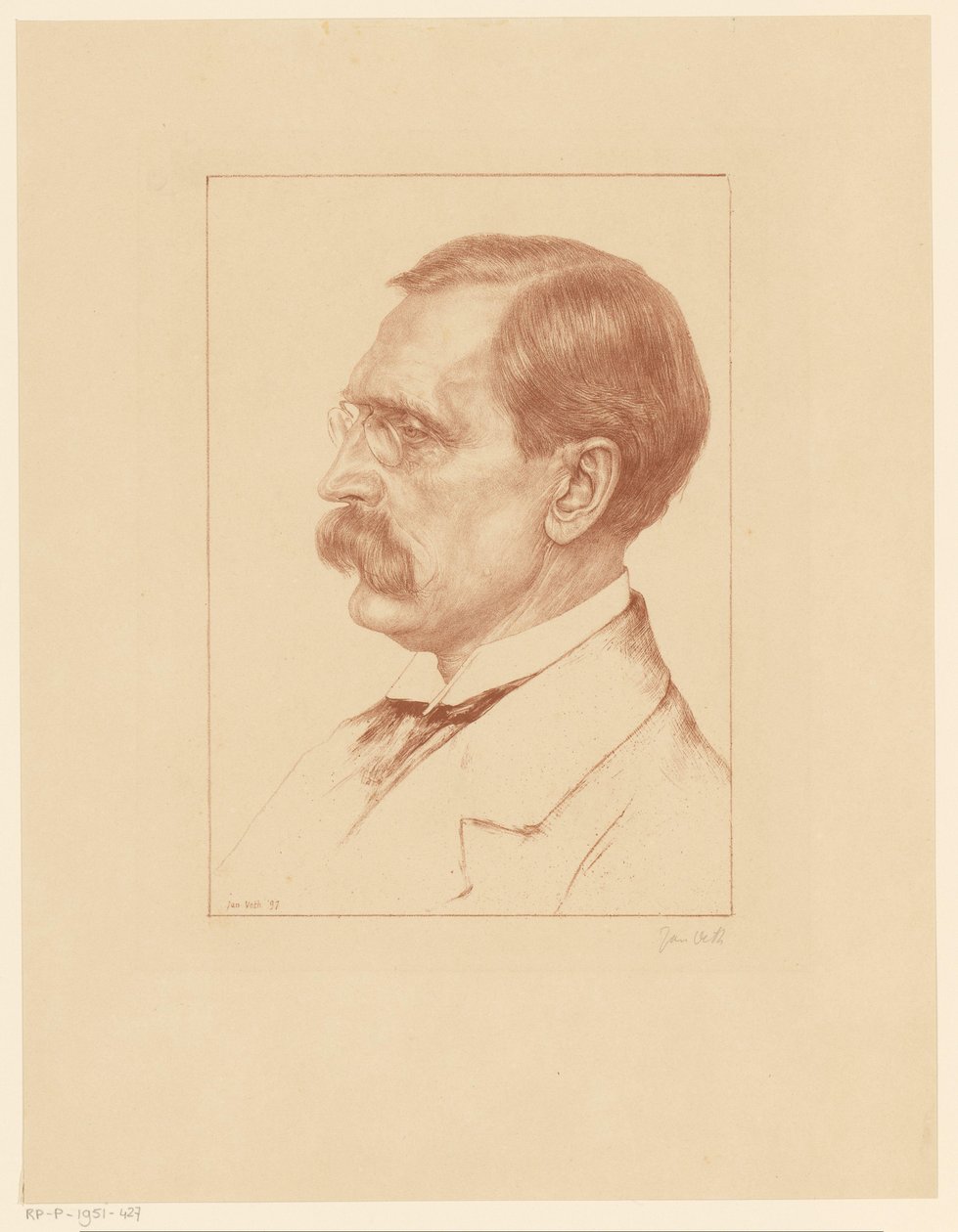 Wilhelm von Boden muotokuva De Kroniekin muotokuvia (sarjan nimi) tekijältä Jan Veth