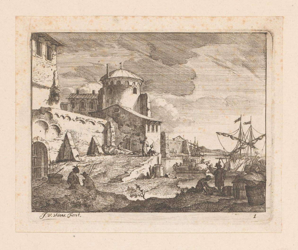 Italian satama tekijältä Jan Vincentsz. van der Vinne