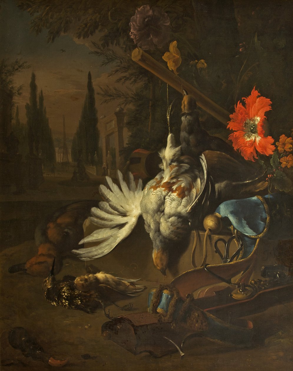 Asetelma, luultavasti 1691 (öljy kankaalle) tekijältä Jan Baptist Weenix