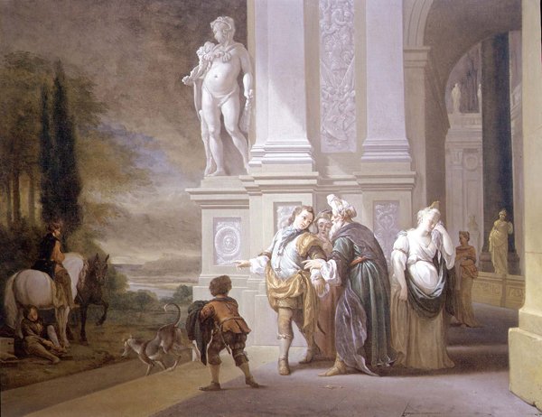 Tuhlaajapojan lähtö tekijältä Jan Baptist Weenix