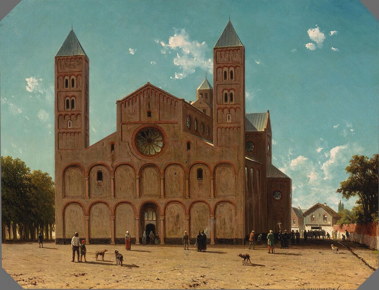 Hollanti: De Mariakerk in Utrecht Pyhän Marian kirkko Utrechtissa tekijältä Jan Weissenbruch