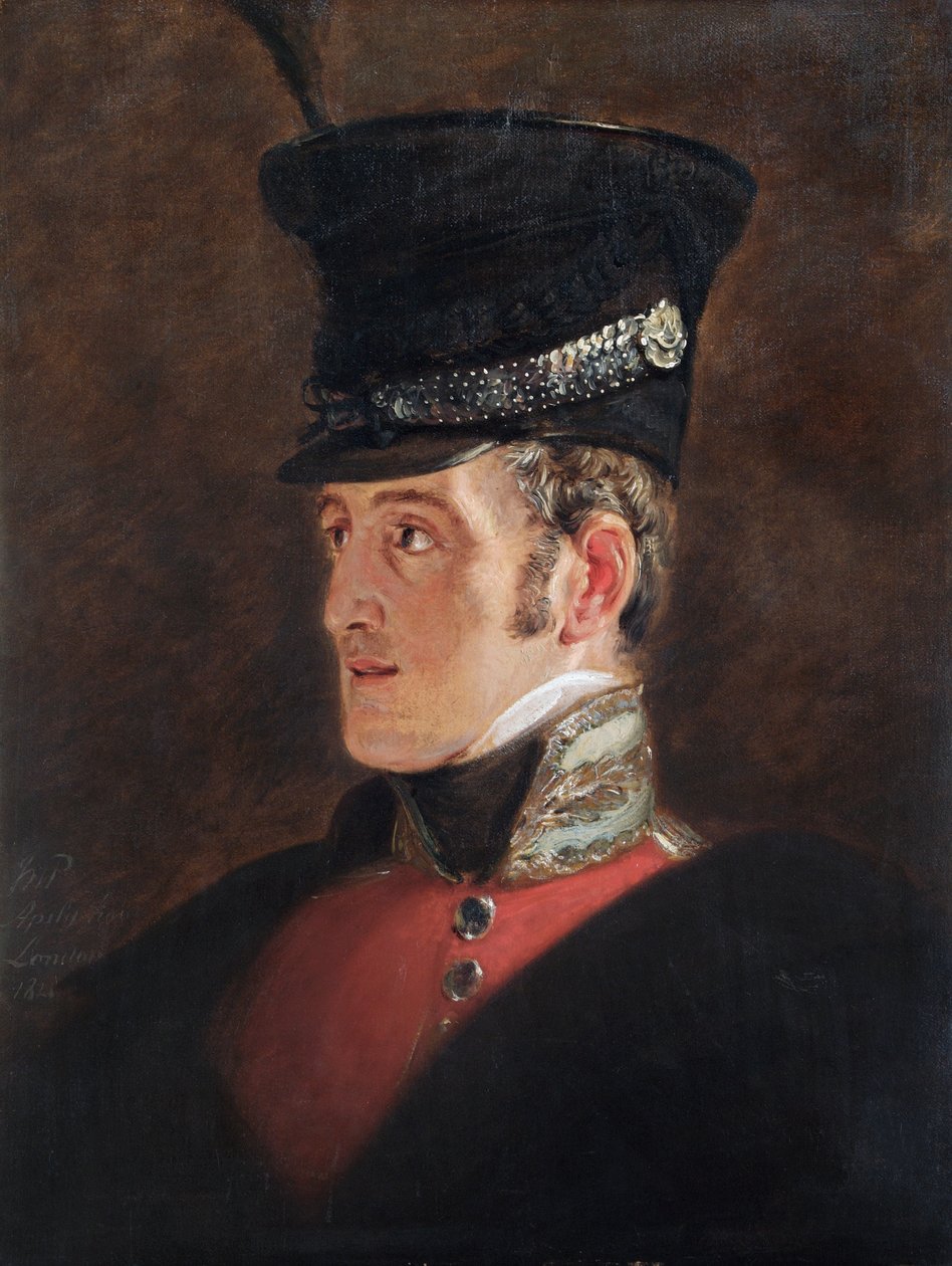 Kenttämarsalkka Sir John Colbornen muotokuva, brittiläinen sotilas, 1821. tekijältä Jan Willem Pieneman
