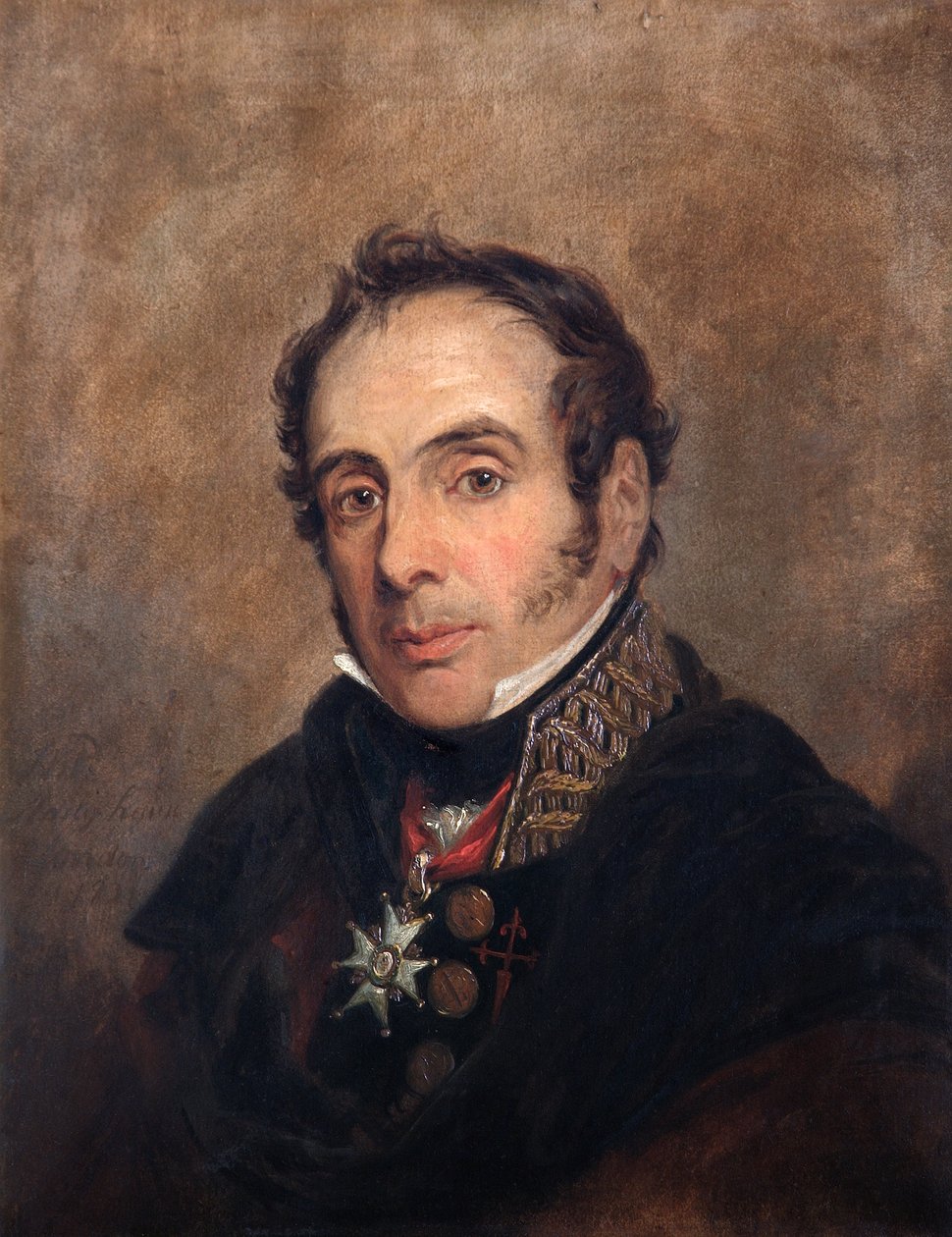 Kenraali Miguel Ricardo da Alavan muotokuva, espanjalainen sotilas, tekijältä Jan Willem Pieneman
